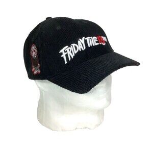 Headgear Classics Friday The 13th Jason Vorhees Black Corduroy Snapback Hat
